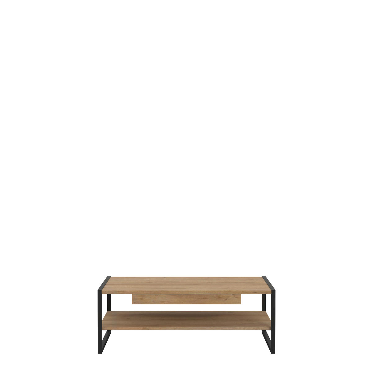 KLUB STOČIĆ 111/40/60 cm  crna, boja hrasta  - boja hrasta/crna, Dizajnerski, pločasti materijal (111/40/60cm) - Cantus