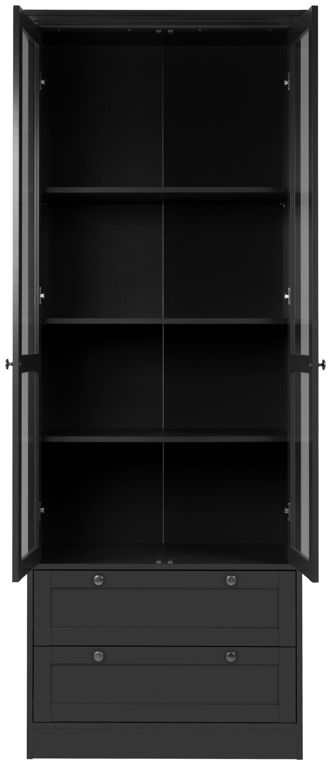 VITRINE  in Anthrazit  - Anthrazit, LIFESTYLE, Glas/Holzwerkstoff (80/200/45cm) - MID.YOU