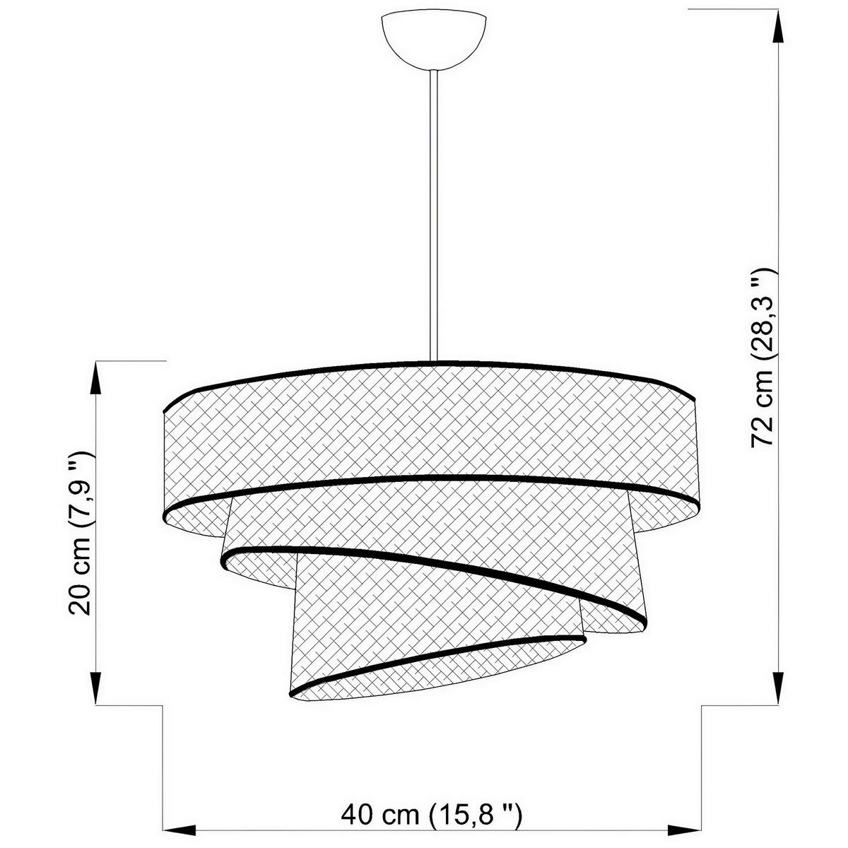 HÄNGELEUCHTE 40/72 cm   - Beige/Silberfarben, Design, Textil/Metall (40/72cm) - P & B