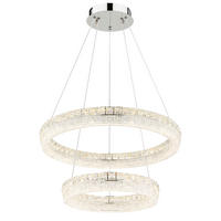 LED-HÄNGELEUCHTE 60/120 cm  - Klar/Chromfarben, Design, Glas/Kunststoff (60/120cm) - Globo