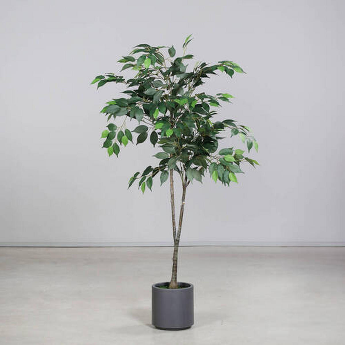 KUNSTPFLANZE 140 cm  - Grau/Grün, Basics, Kunststoff (140cm)