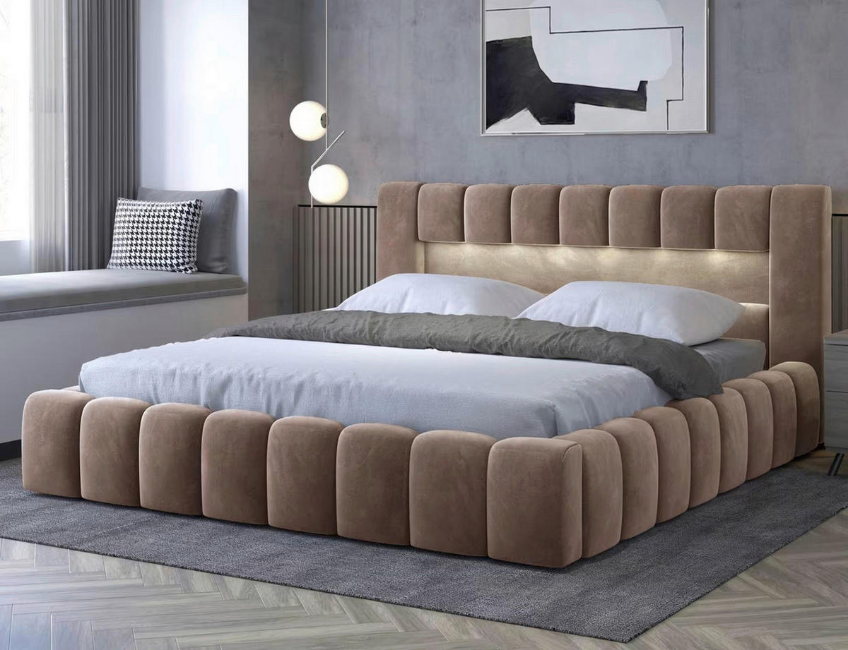 POLSTERBETT 160/200 cm, Lattenrost, Bettkasten,  - Schwarz/Weiß, MODERN, Holz/Kunststoff (160/200cm) - MID.YOU