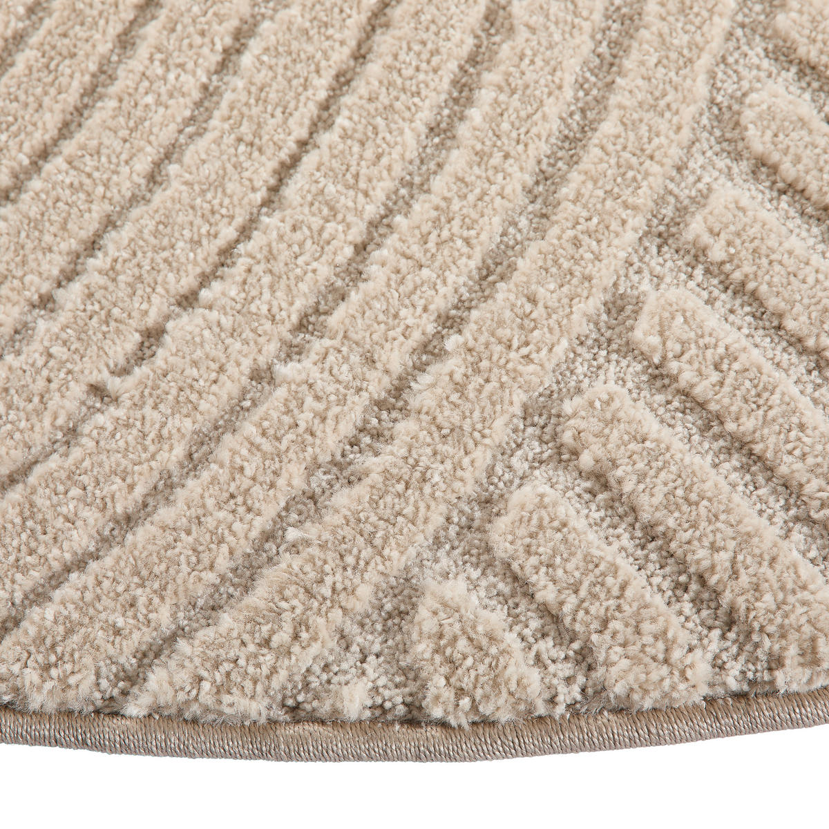 WEBTEPPICH 120 cm Granada Taupe rund  - Taupe, Design, Textil (120cm) - Novel
