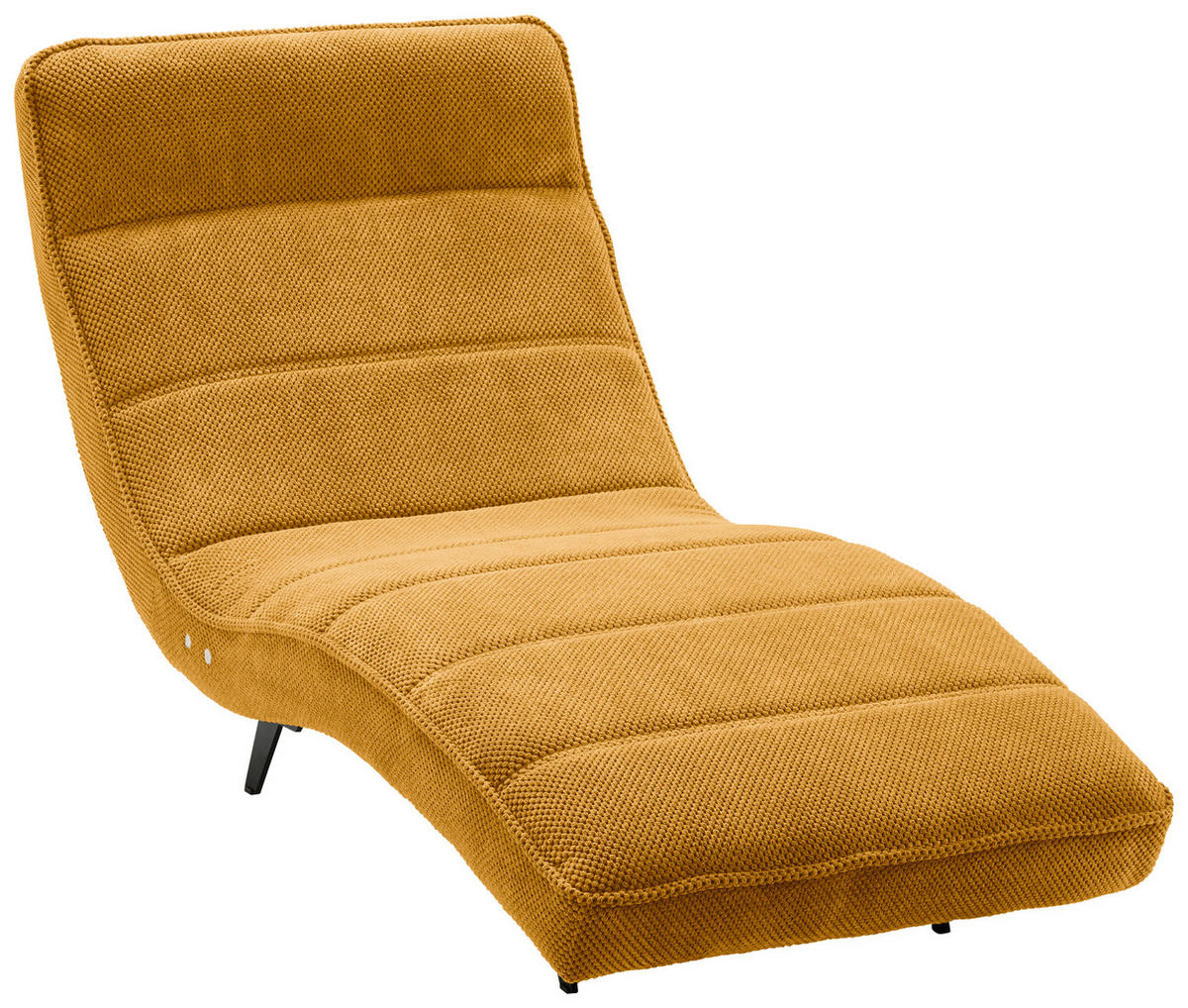 RELAXLIEGE in Webstoff Currygelb  - Currygelb/Schwarz, Design, Textil/Metall (75/158-178/58-86cm) - Welnova