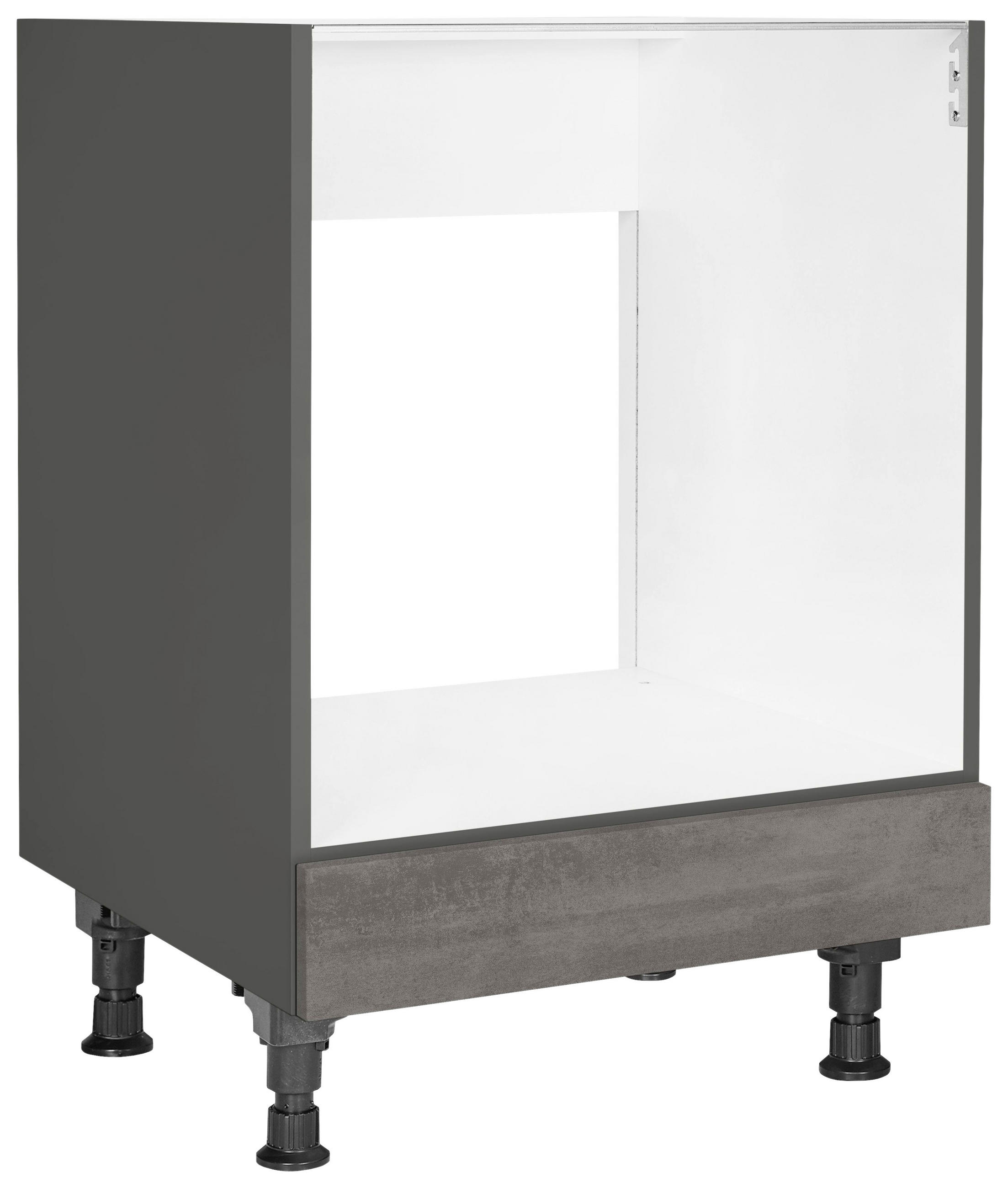 HERDUMBAUSCHRANK 60/87/56 cm  in Schieferfarben  - Schieferfarben, MODERN, Holzwerkstoff (60/87/56cm) - Nobilia