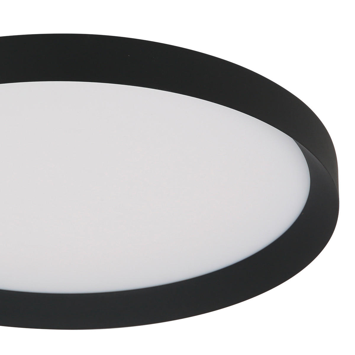 LED-DECKENLEUCHTE Ringlede 40/7 cm   - Schwarz, KONVENTIONELL, Kunststoff/Metall (40/7cm)