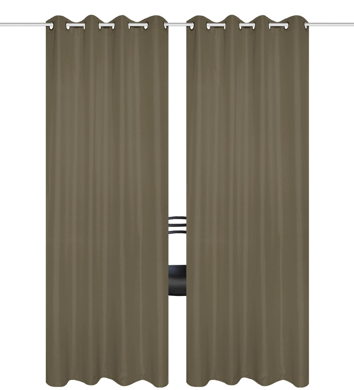 ÖSENSCHAL ATLANTIKA blickdicht   - Taupe, Basics, Textil (140cm)