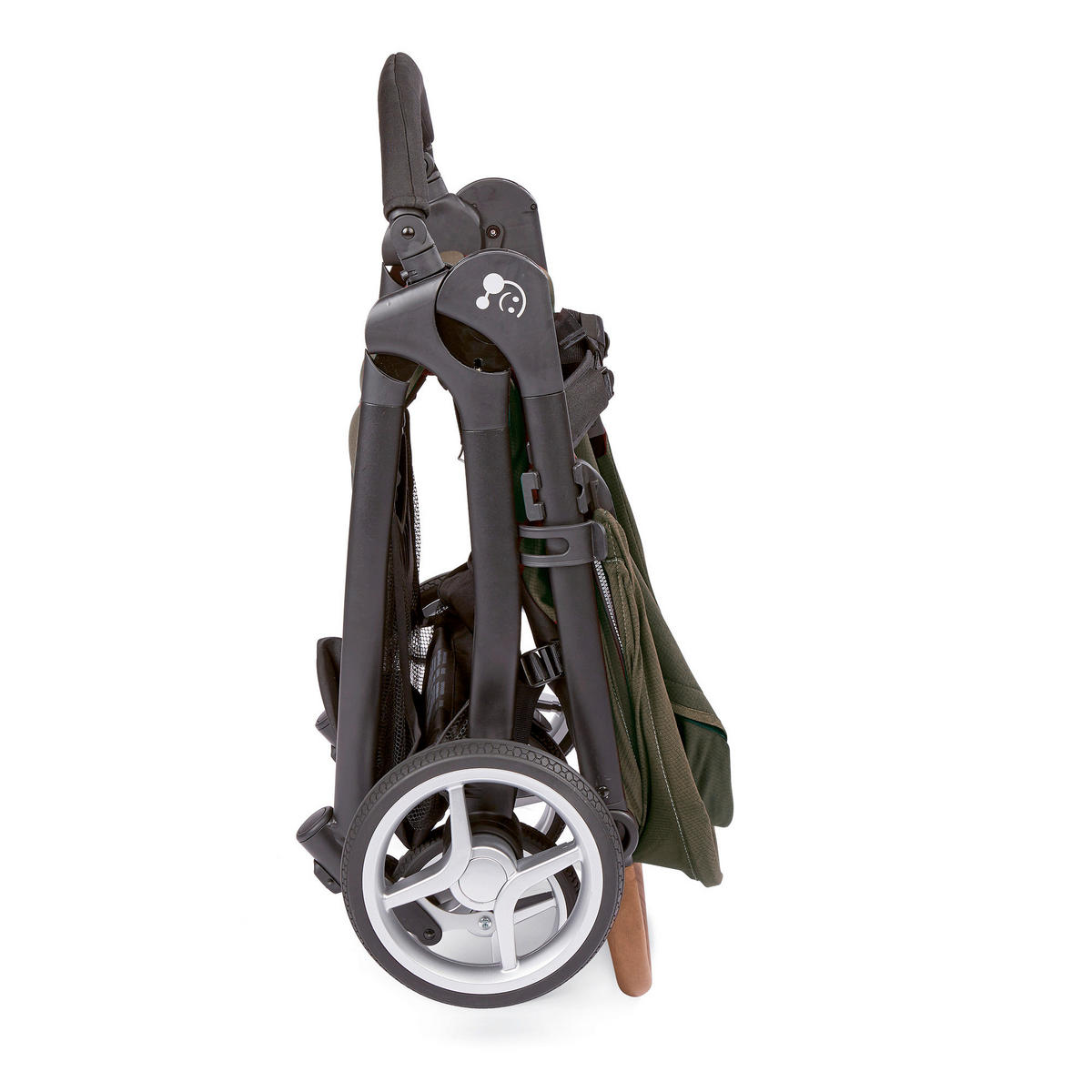 BUGGY Smiloo Happy+  - Schwarz/Olivgrün, Basics, Textil/Metall (60/106/100cm) - Gesslein