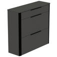 SCHUHSCHRANK Anthrazit, Schwarz  - Anthrazit/Schwarz, Design, Holzwerkstoff/Kunststoff (104/96/34cm) - Dieter Knoll