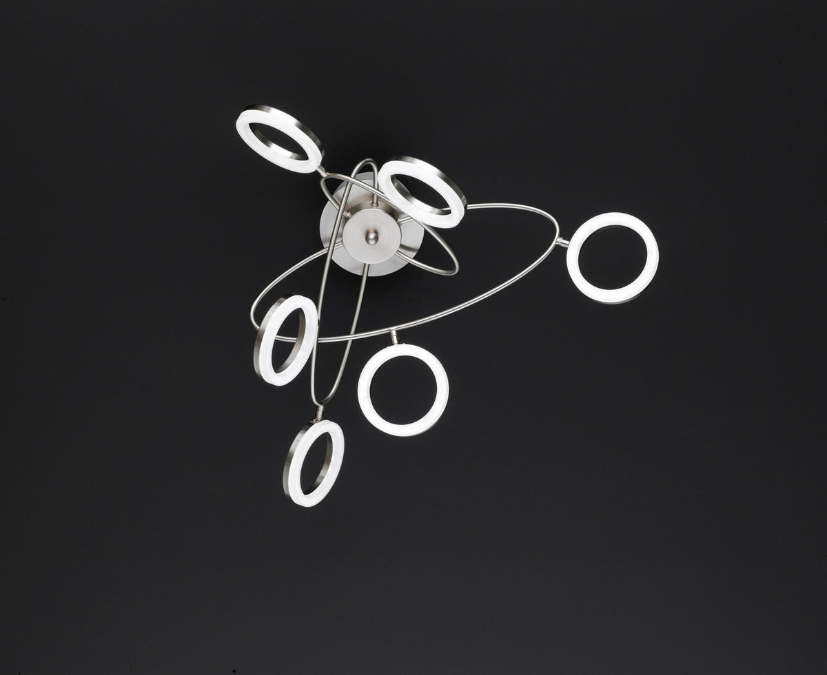 TAKLAMPA 4,5 W 60/60/30 cm  - nickelfärgad, Basics, metall/plast (60/60/30cm) - Globo