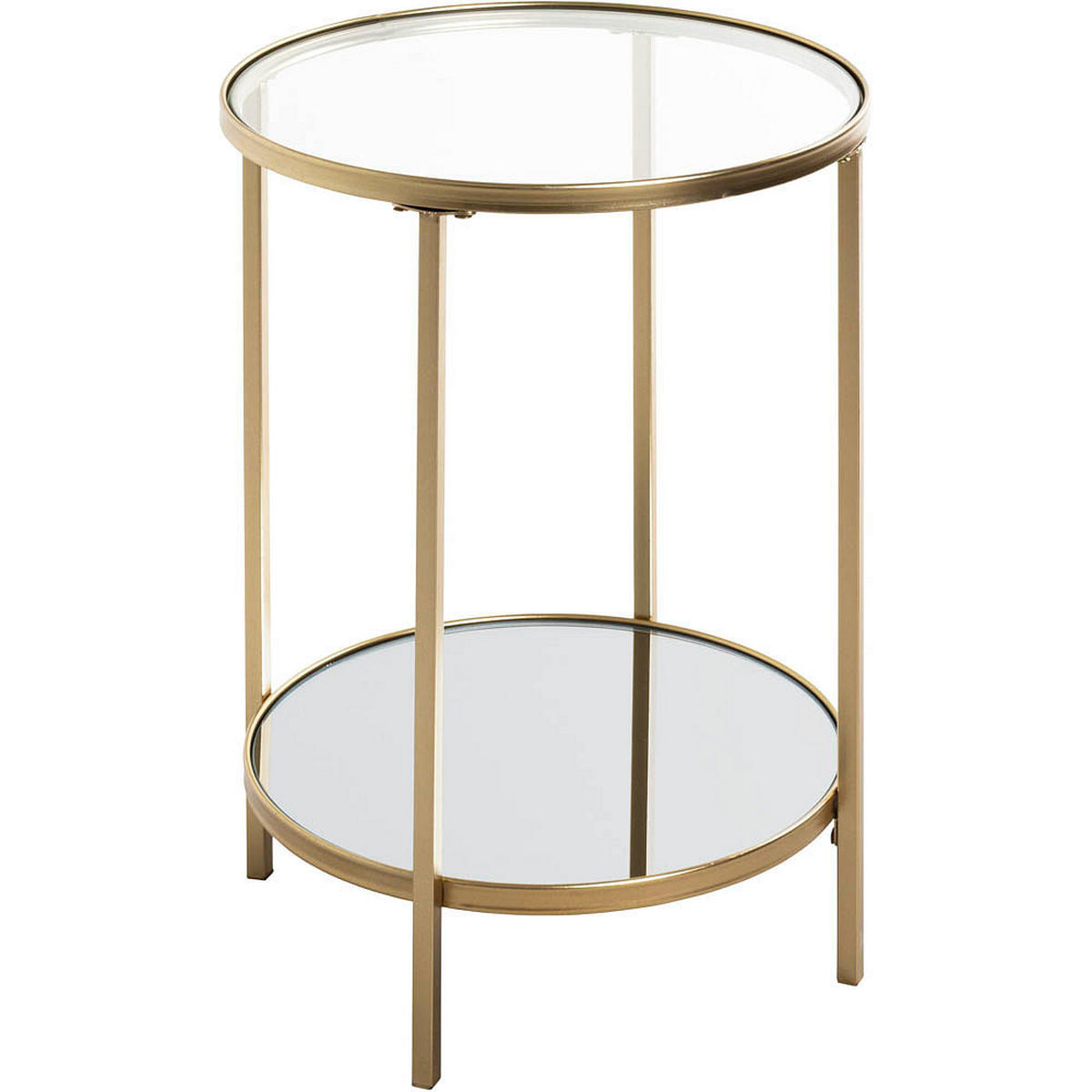 KLUB STOČIĆ  prozirna, zlatna  - prozirna/zlatna, Moderno, staklo/metal (39/39/55cm) - Carryhome