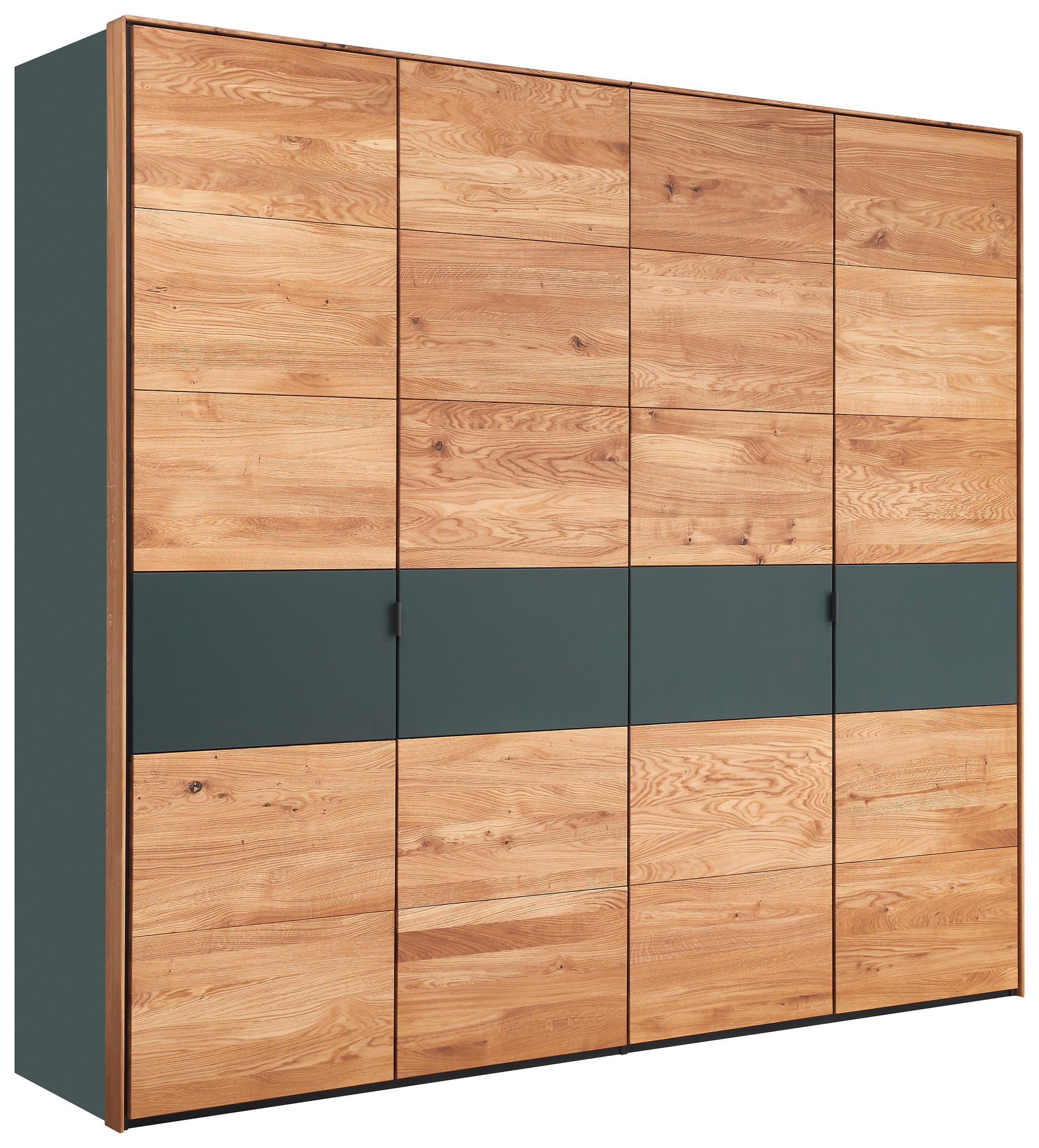 DREHTÜRENSCHRANK Anthrazit, Wildeiche  - Wildeiche/Anthrazit, Natur, Holz/Holzwerkstoff (245/218/60cm) - Valnatura