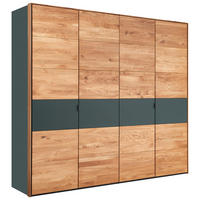 DREHTÜRENSCHRANK Anthrazit, Wildeiche  - Wildeiche/Anthrazit, Natur, Holz/Holzwerkstoff (245/218/60cm) - Valnatura