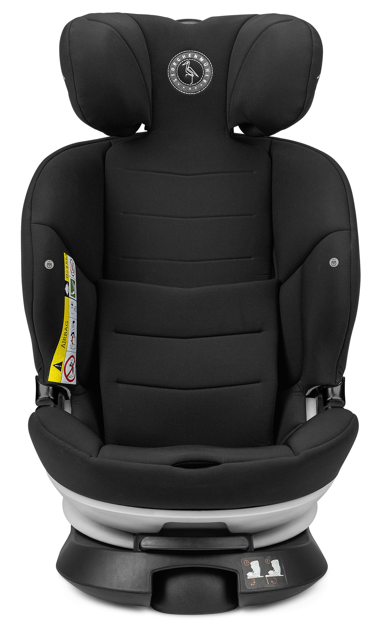KINDERAUTOSITZ Niki Kid Onyx   - Schwarz, Basics, Textil (45/59/53,5cm) - Storchenmühle