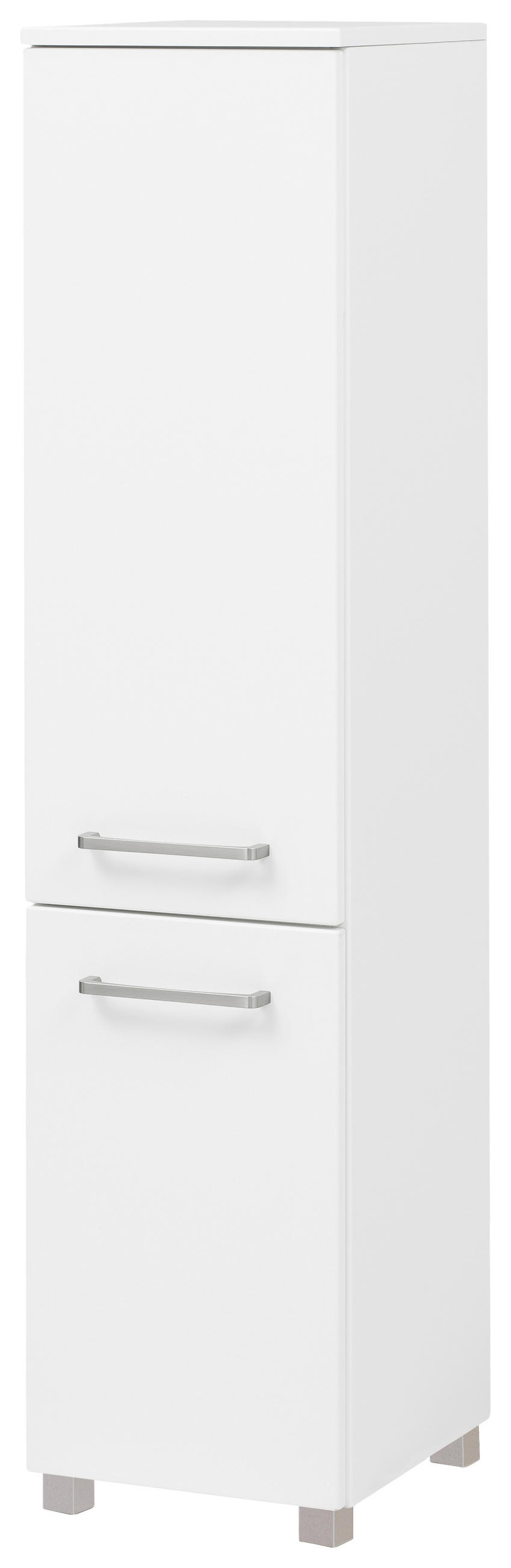 MIDISCHRANK 30/130/35 cm  - Weiss/Edelstahlfarben, Konventionell, Holzwerkstoff/Metall (30/130/35cm) - Held