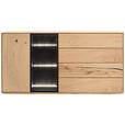 SIDEBOARD Schwarz, Eichefarben  176/88/40 cm  - Eichefarben/Schwarz, Natur, Glas/Holz (176/88/40cm) - Waldwelt