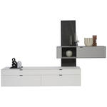 WOHNWAND  in Hellgrau  306/204,9/45,2 cm  - Hellgrau, Design, Glas/Keramik (306/204,9/45,2cm) - Dieter Knoll