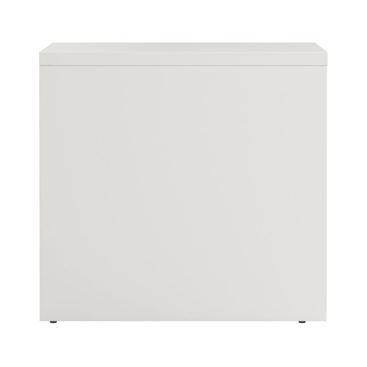 NOČNÍ STOLEK, bílá, 52/45/48 cm - bílá, Konvenční, kompozitní dřevo (52/45/48cm) - Boxxx