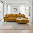 ECKSOFA  in Cord Currygelb  280/173 cm  - Currygelb/Schwarz, KONVENTIONELL, Textil/Metall (280/173cm) - Hom`in