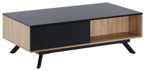 COUCHTISCH 110/60/38 cm rechteckig Braun  - Schwarz/Braun, Design, Holzwerkstoff/Metall (110/60/38cm) - P & B