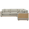 ECKSOFA WIENER GEFLECHT Beige, Creme Flachgewebe  - Beige/Creme, LIFESTYLE, Holz/Kunststoff (294/294cm) - Livetastic