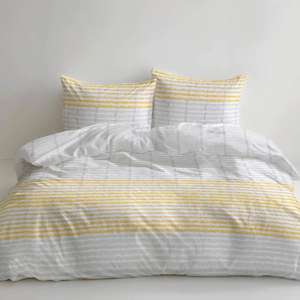 BETTWÄSCHE Seersucker 200/200 cm  - Gelb, Design, Textil (200/200cm) - Florella