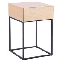 NACHTKÄSTCHEN in furniert Eiche Schwarz, Eichefarben  - Eichefarben/Schwarz, Basics, Holz/Holzwerkstoff (40/62/40cm) - Xora