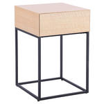 NACHTKÄSTCHEN in furniert Eiche Schwarz, Eichefarben  - Eichefarben/Schwarz, Basics, Holz/Holzwerkstoff (40/62/40cm) - Xora