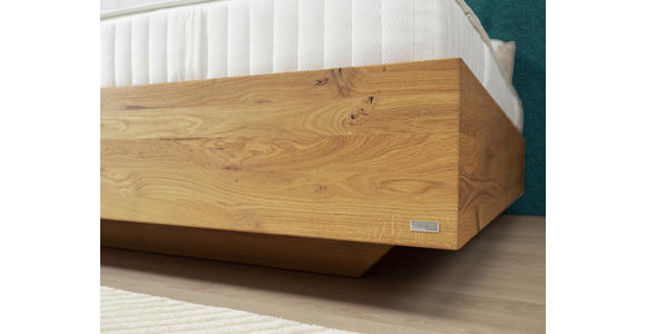 BOXSPRINGBETT 180/200 cm in Petrol, Wildeiche - Wildeiche/Petrol, Natur, Holz/Textil (180/200cm) - Valnatura