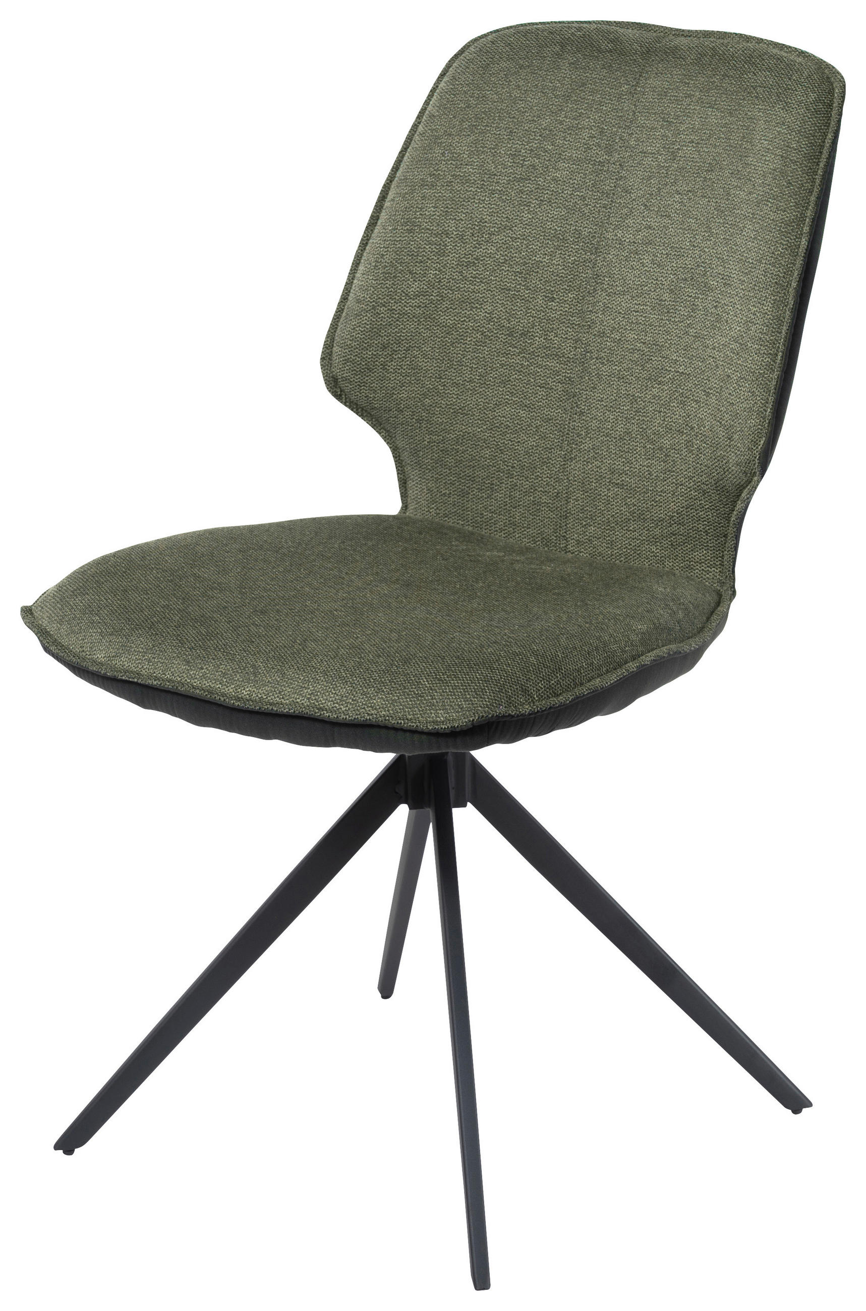 STOL, kovina, tekstil siva, zelena  - siva/črna, Design, kovina/tekstil (49/86,5/63cm) - Novel