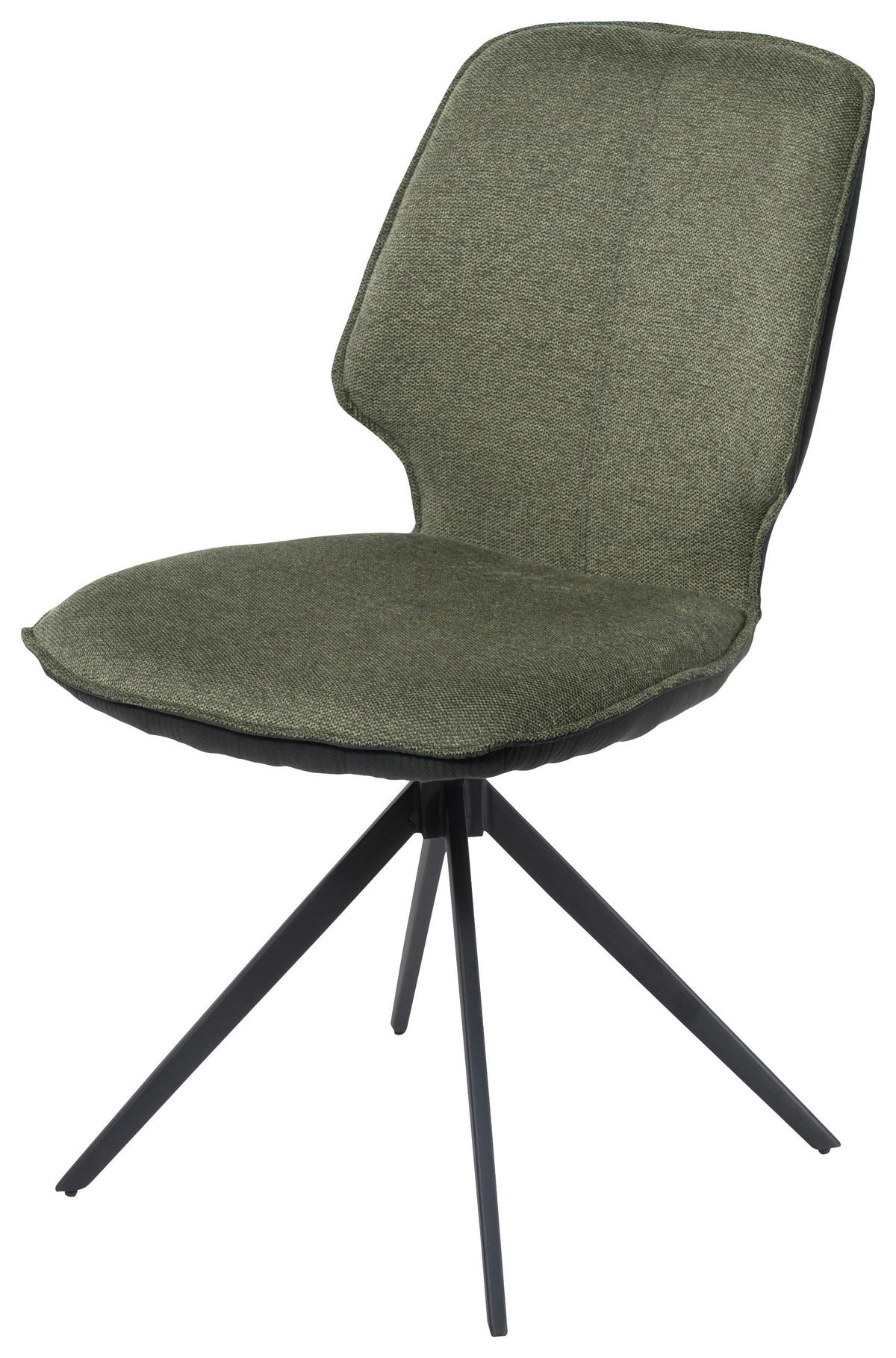 STOL, kovina, tekstil siva, zelena  - siva/črna, Design, kovina/tekstil (49/86,5/63cm) - Novel