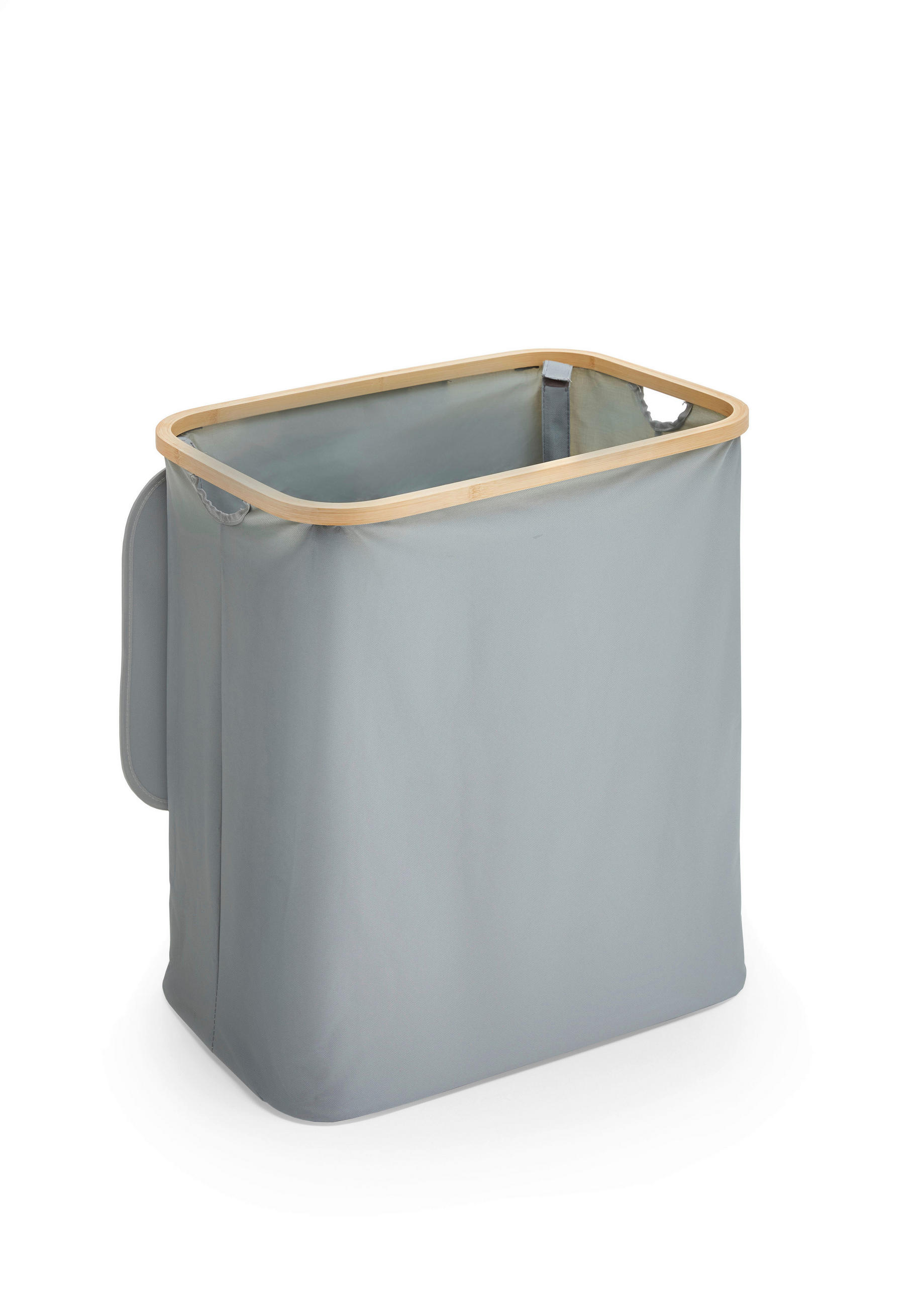 Thumbnail - Mid.you Wäschekorb, Grau, Textil, Holzwerkstoff, 13,7 L, rechteckig, 57x60x37 cm, FSC Mix, Deckel, Ordnen & Aufbewahren,...