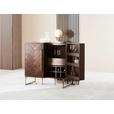 BARSCHRANK in Akaziefarben  - Messingfarben/Akaziefarben, KONVENTIONELL, Holz/Holzwerkstoff (100/100/50cm) - Ambia Home