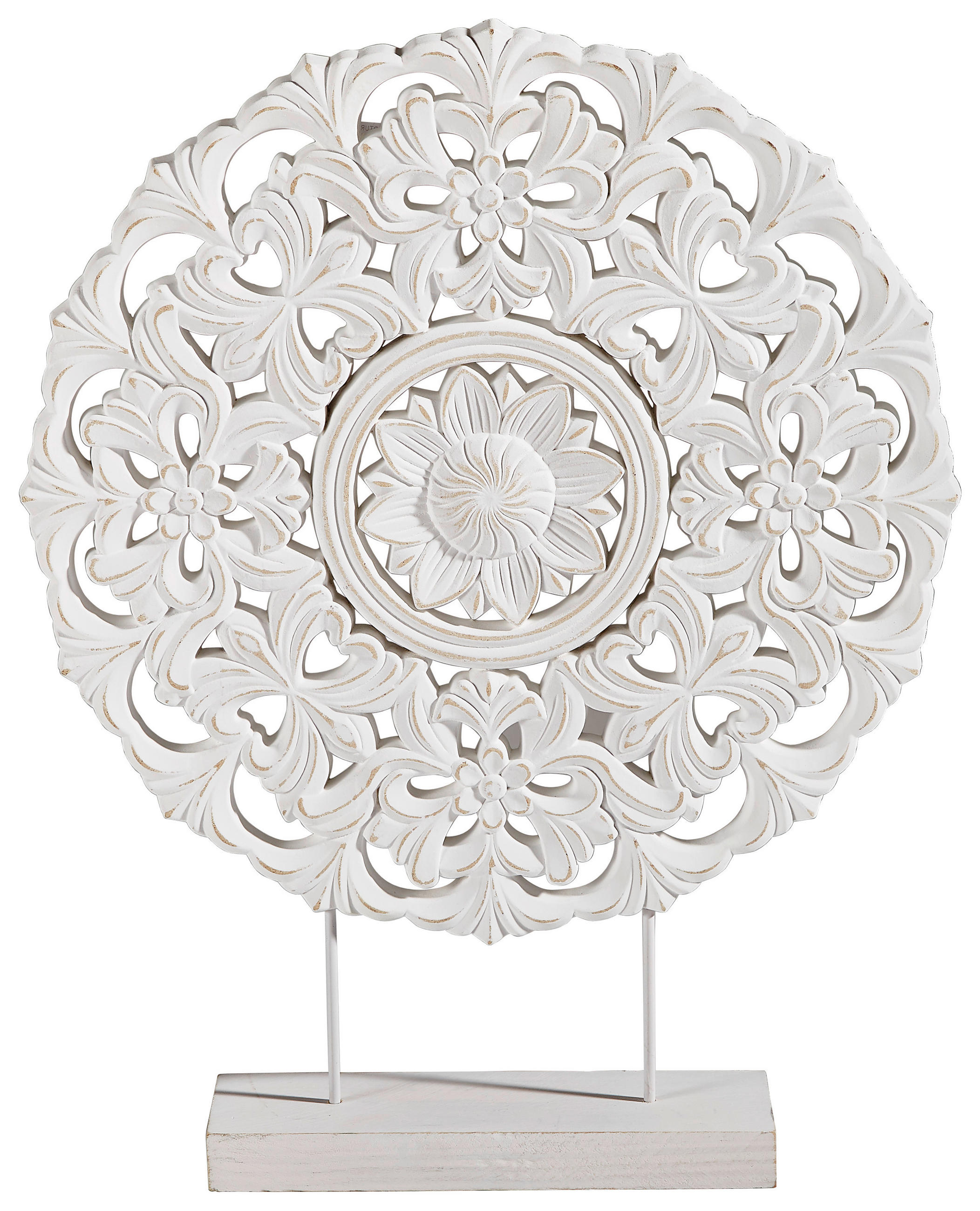 SKULPTUR - Weiß, Basics, Holz/Metall (39/7/47,5cm) - Ambia Home
