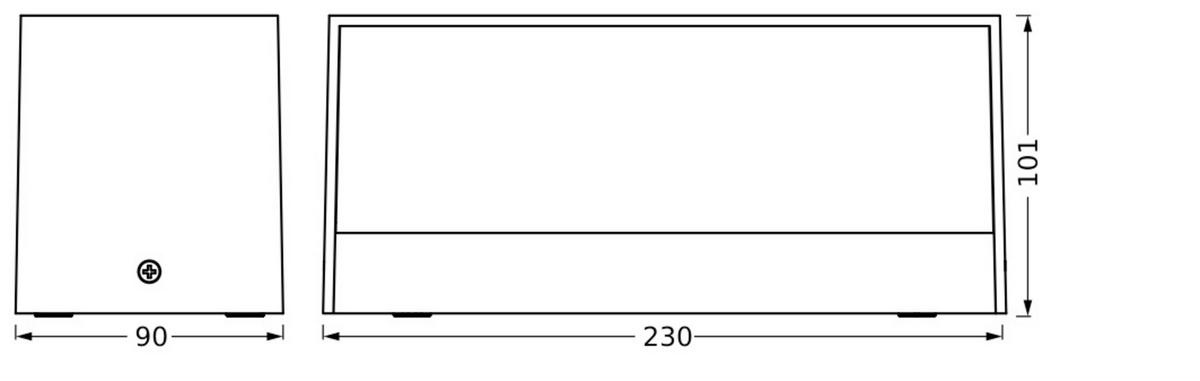 LED-AUßENLEUCHTE 23/9/10,1 cm   - Dunkelgrau, Basics, Kunststoff (23/9/10,1cm) - Osram