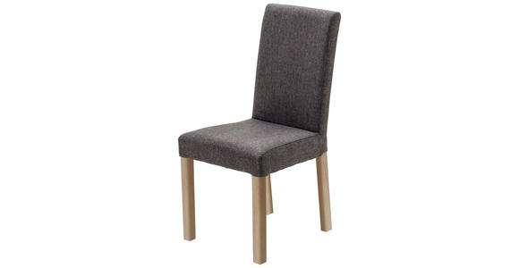 STUHL in Webstoff Textil - Anthrazit/Sonoma Eiche, KONVENTIONELL, Holz/Textil (44/92/57cm) - Carryhome