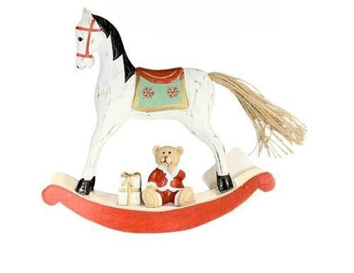 DEKORATIONSHÄST  - multicolor, Lifestyle, trä (16/15,5/4,5cm) - X-Mas