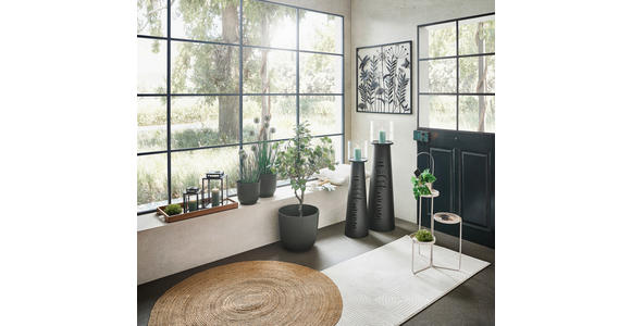 WANDDEKO Metall  - Schwarz, Basics, Metall (81,6/81,6cm) - Ambia Home