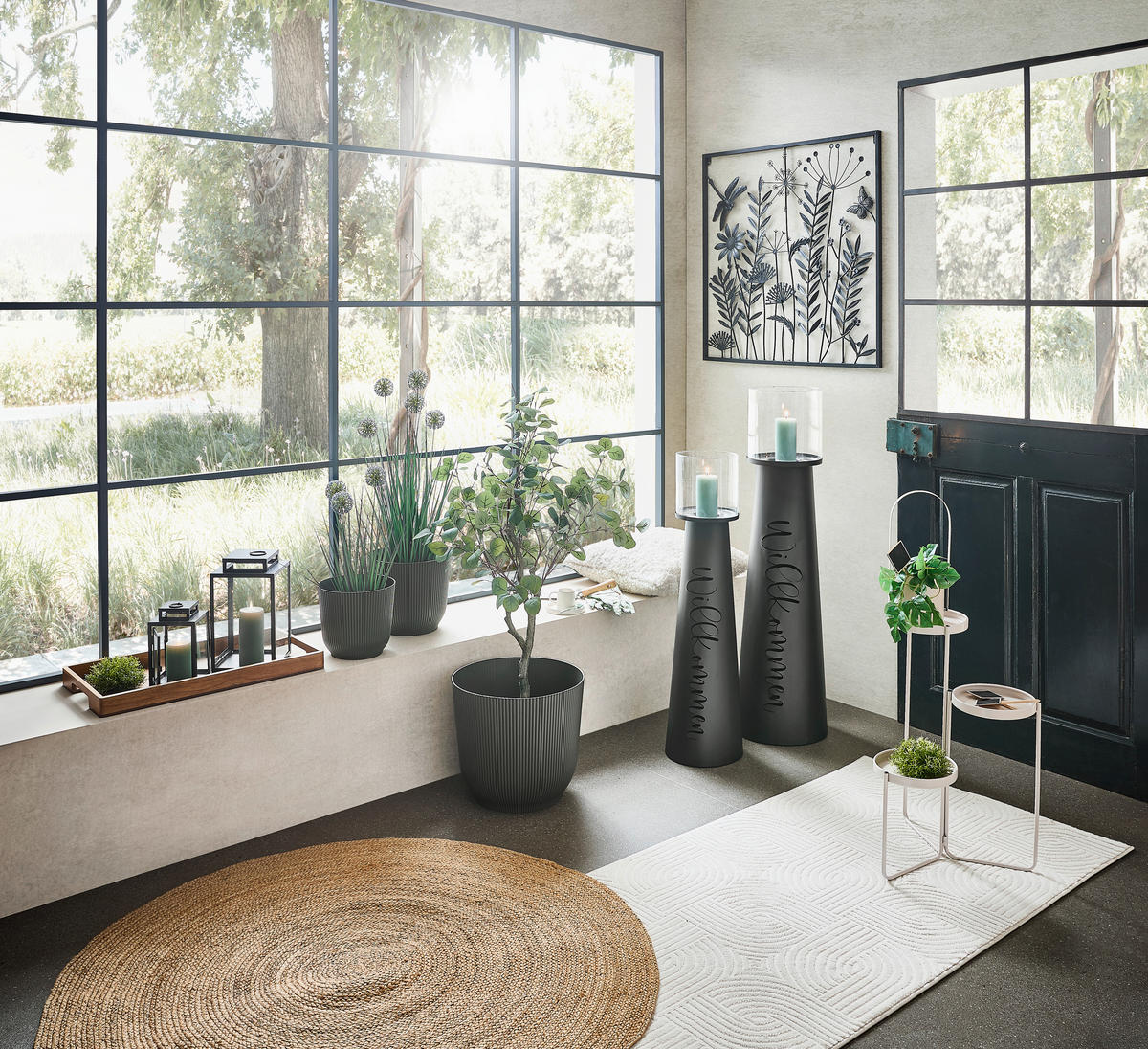 WANDDEKO Metall  - Schwarz, Basics, Metall (81,6/81,6cm) - Ambia Home