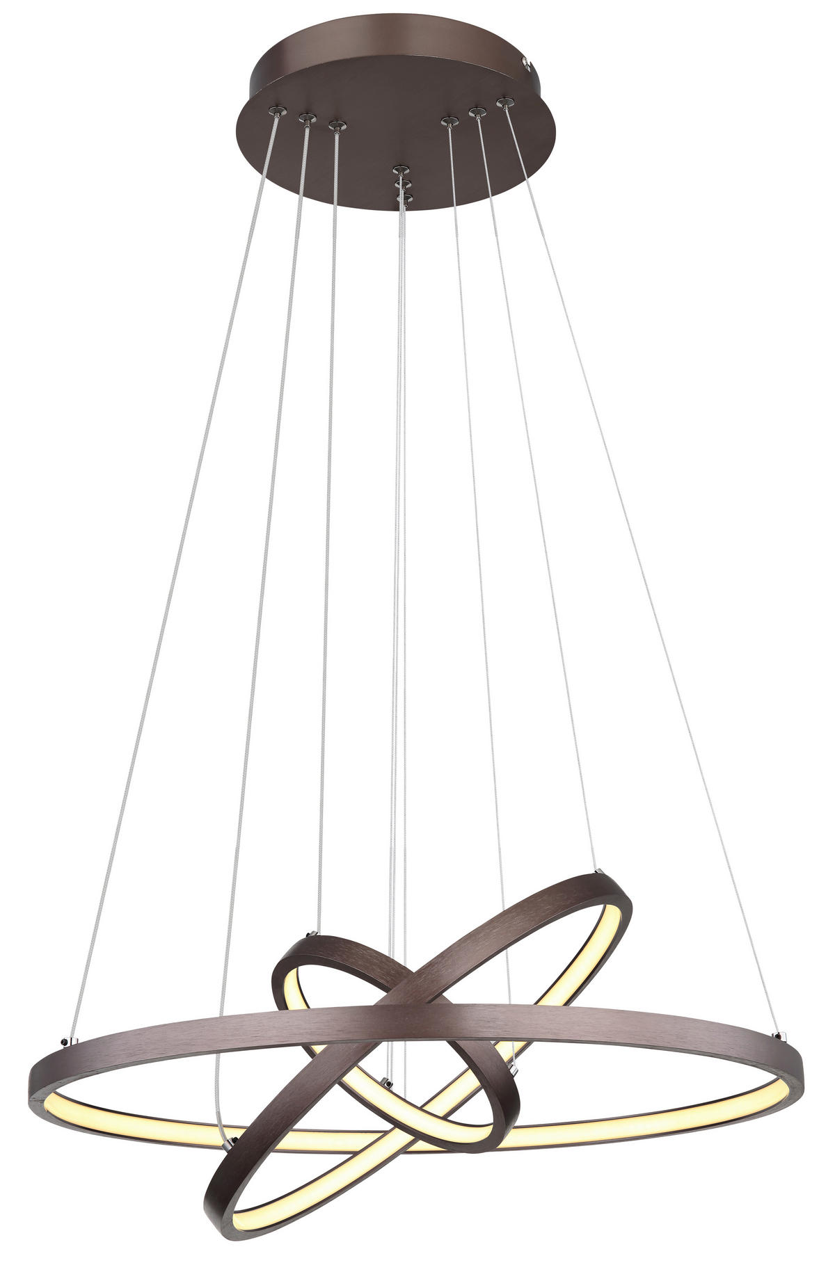 VISEČA LED-SVETILKA   //3000 K/230 V/ - opal/rjava, Design, kovina/umetna masa (51/120cm) - Globo