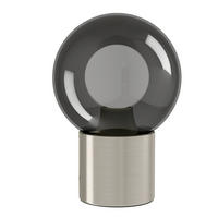 TISCHLEUCHTE Bravino 12/17,5 cm  - Schwarz/Nickelfarben, Design, Glas/Metall (12/17,5cm) - Eglo