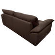 BIGSOFA Webstoff Dunkelbraun  - Dunkelbraun/Schwarz, KONVENTIONELL, Kunststoff/Textil (243/90,5/130cm) - Ambia Home