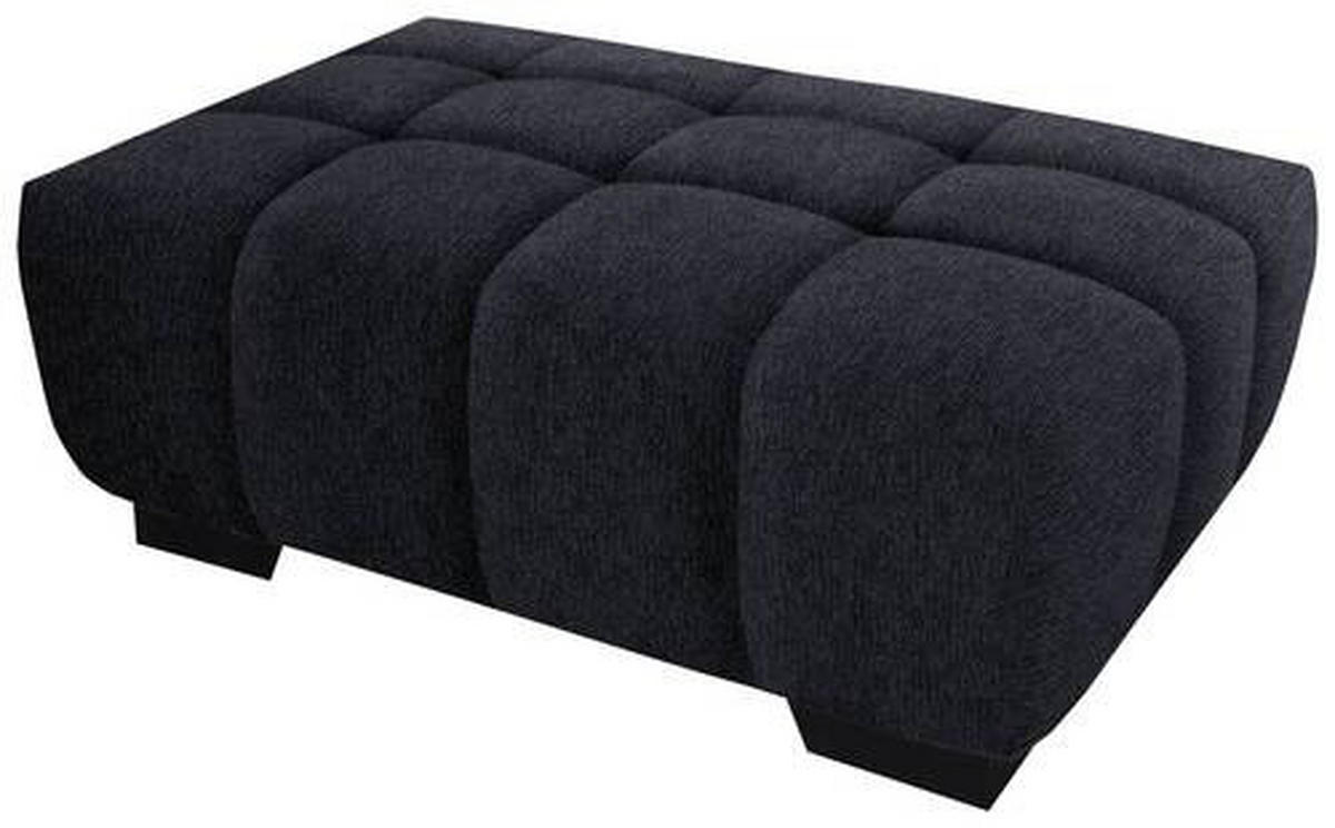 HOCKER in Textil Dunkelgrau  - Dunkelgrau/Schwarz, Konventionell, Textil/Metall (106/40/72cm) - Hom`in