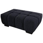 HOCKER in Textil Dunkelgrau  - Dunkelgrau/Schwarz, KONVENTIONELL, Textil/Metall (106/40/72cm) - Hom`in