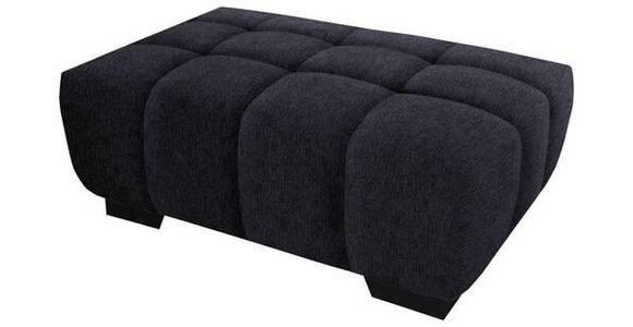 HOCKER in Textil Dunkelgrau  - Dunkelgrau/Schwarz, KONVENTIONELL, Textil/Metall (106/40/72cm) - Hom`in