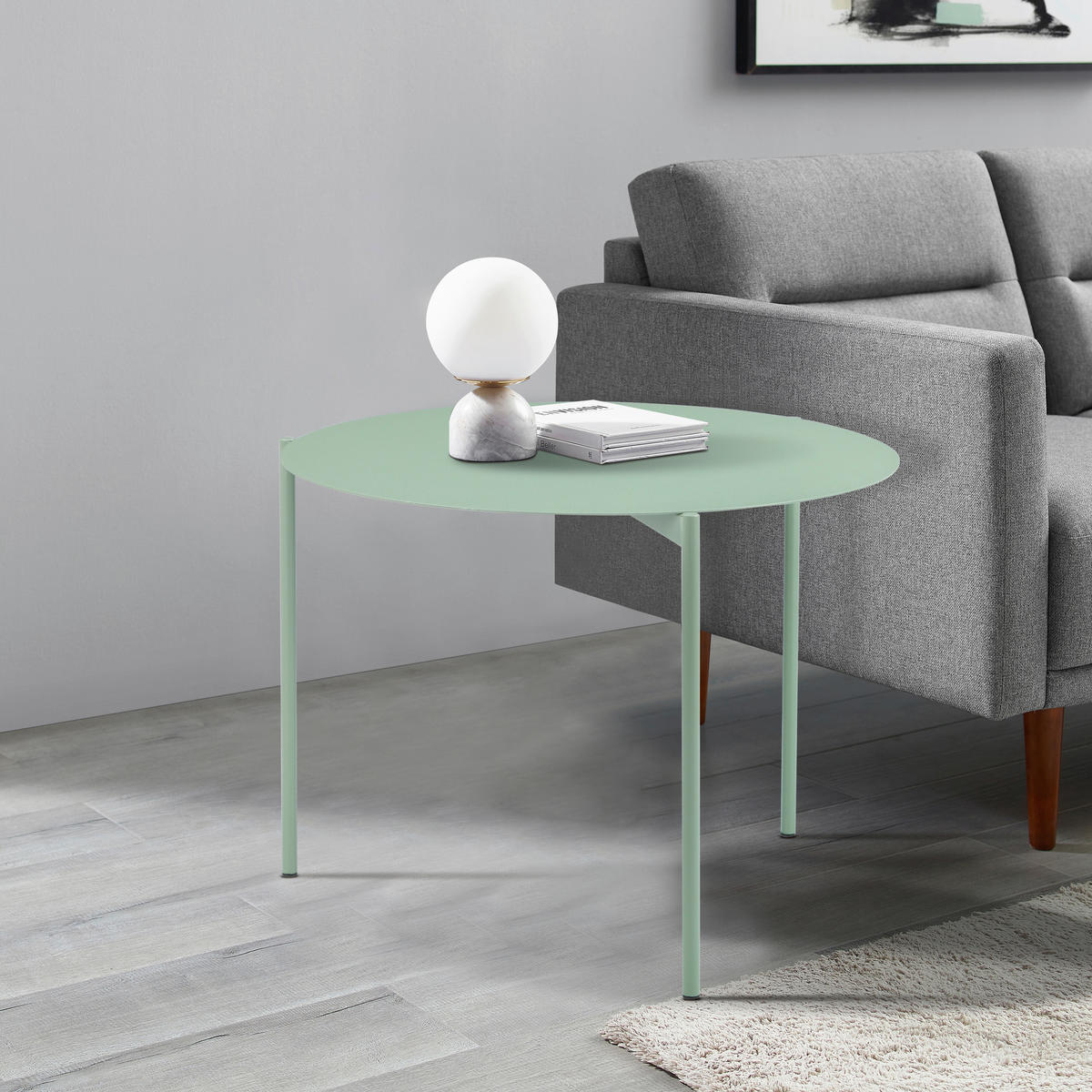 COUCHTISCH in Metall 60/60/45 cm  - Grün, Design, Metall (60/60/45cm) - Carryhome