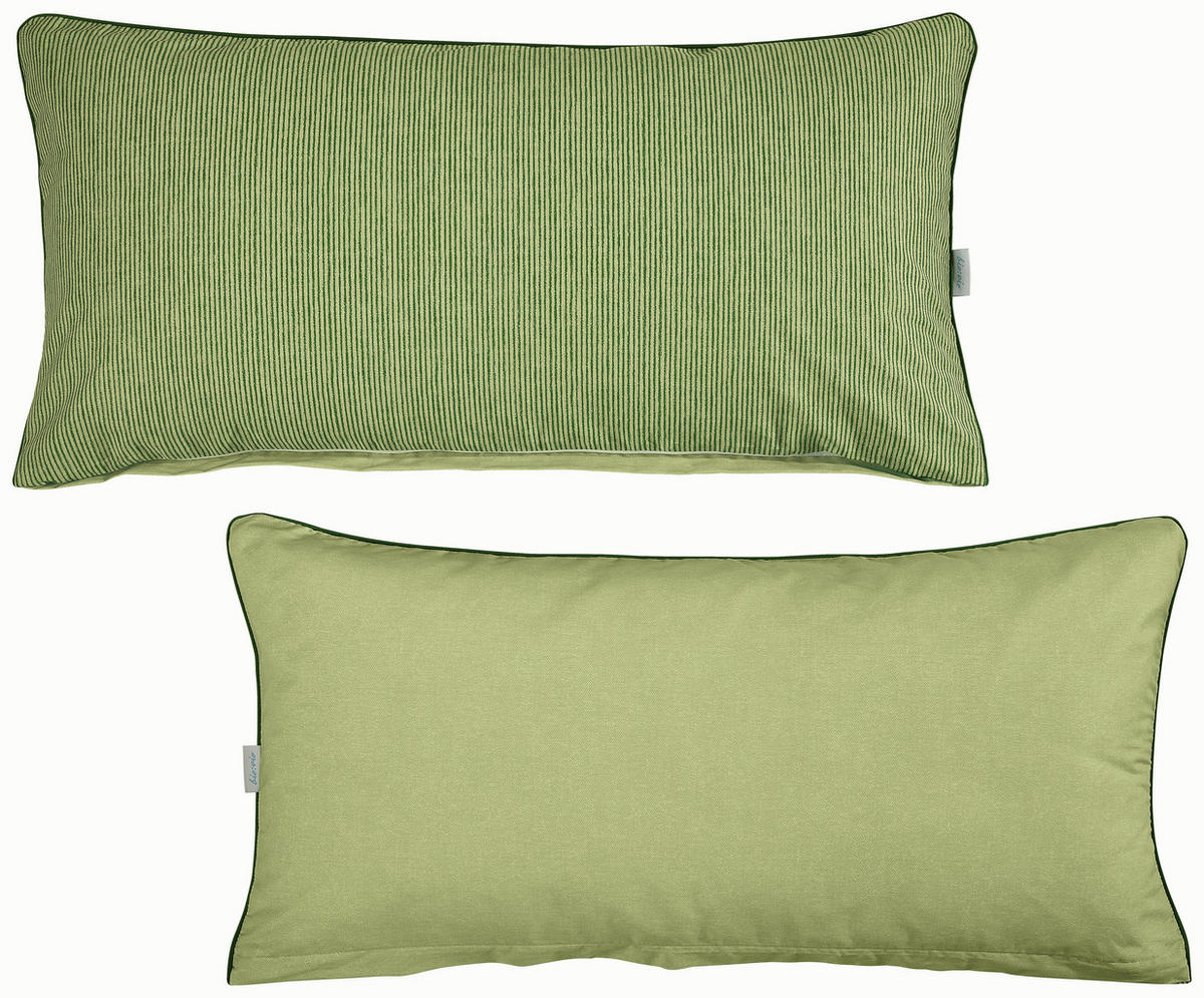 KISSENHÜLLEN-SET 40/80 cm  - Dunkelgrün, Textil (40/80cm) - Bio:Vio