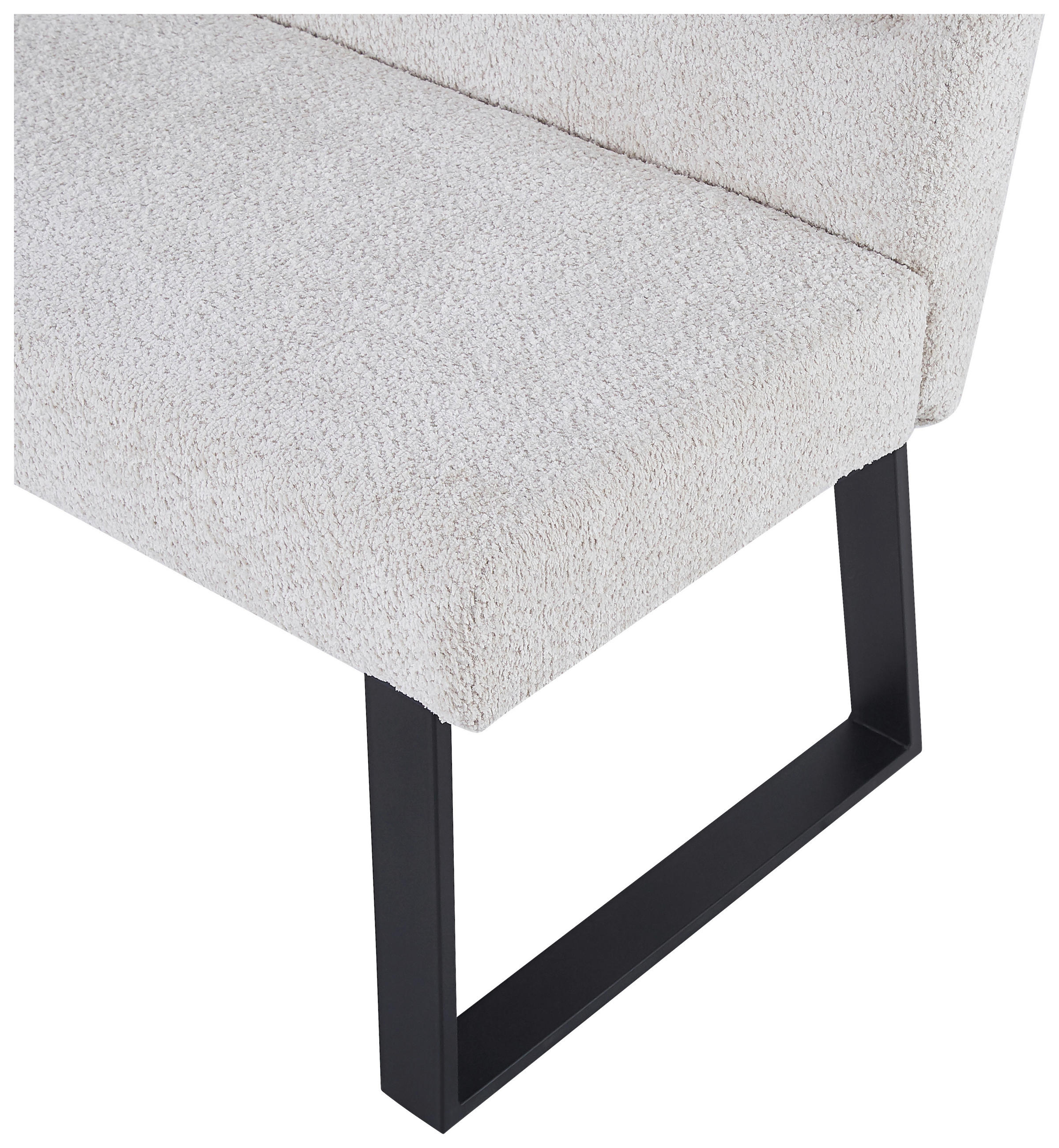 SITZBANK in Metall, Textil Beige  - Beige/Schwarz, KONVENTIONELL, Textil/Metall (140/83/61cm) - MID.YOU