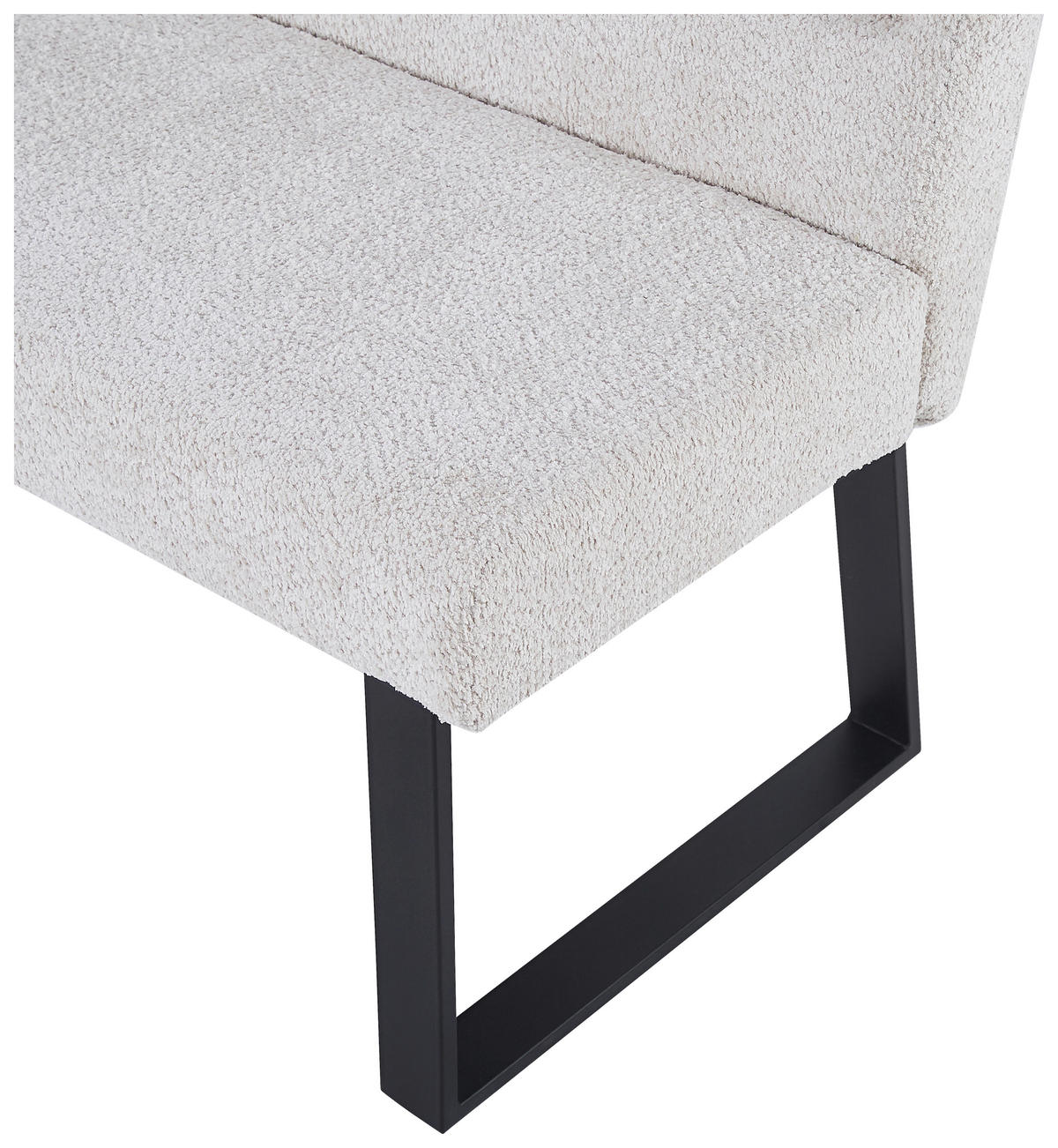 SITZBANK in Metall, Textil Beige  - Beige/Schwarz, KONVENTIONELL, Textil/Metall (140/83/61cm) - MID.YOU