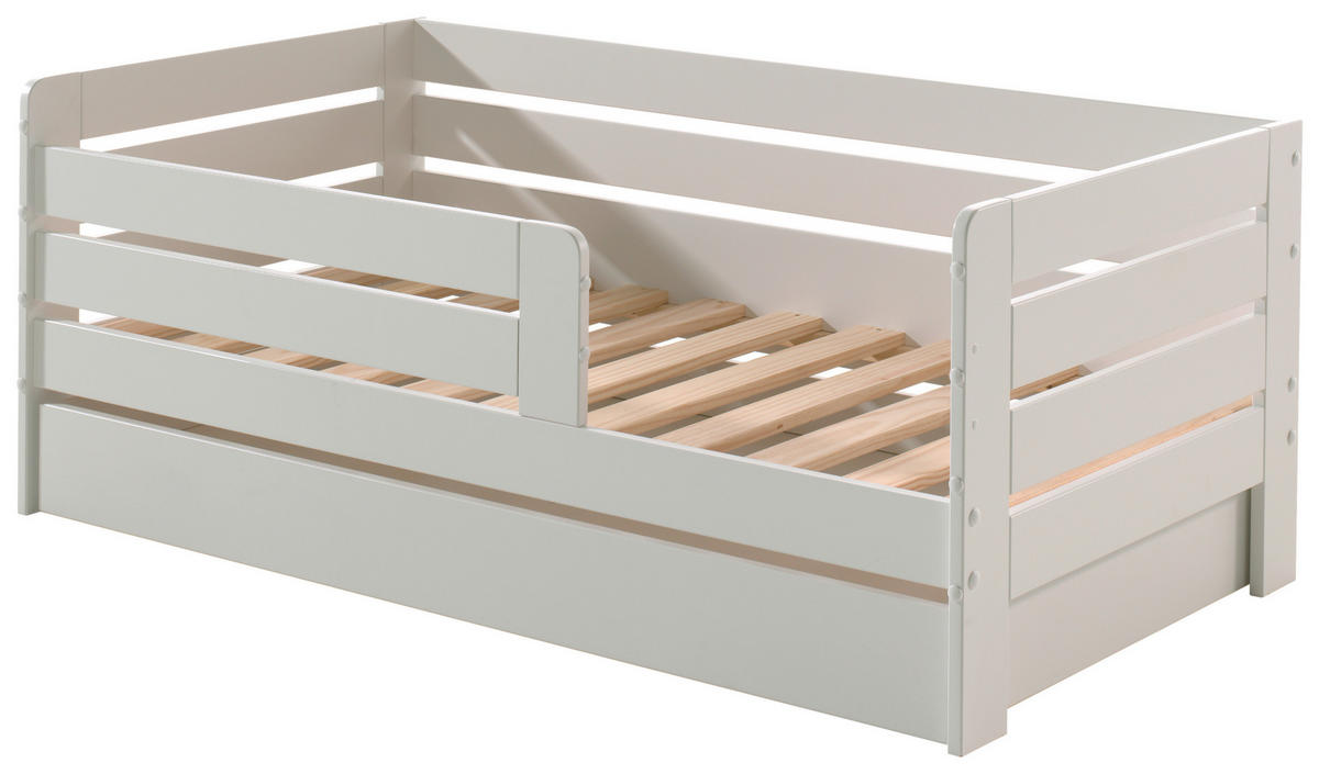 KINDER-/JUNIORBETT 70/140 cm  in Weiß  - Weiß/Kieferfarben, MODERN, Holz/Holzwerkstoff (70/140cm) - MID.YOU